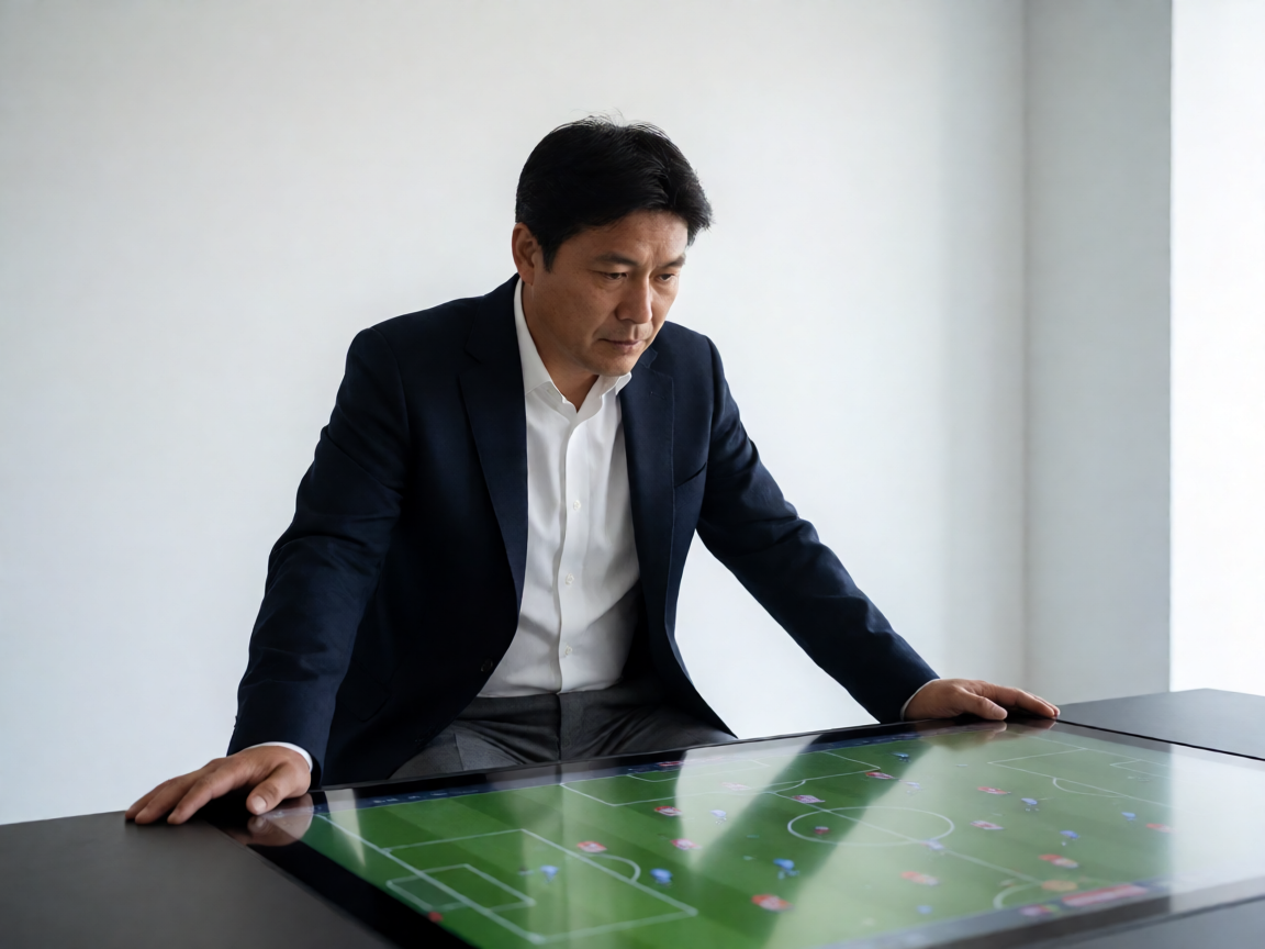 足球场战术板布置阵型分析教练视角